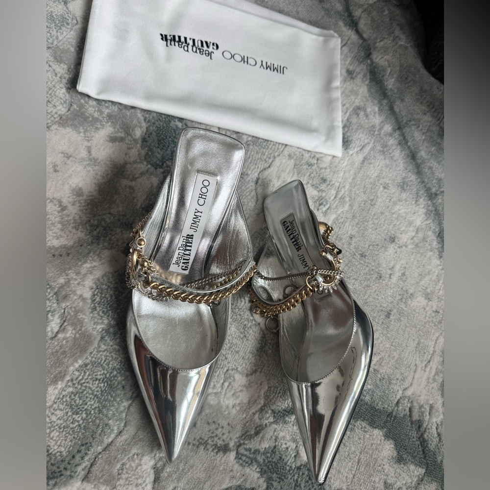 Jimmy Choo x Jean Paul Gaultier mules